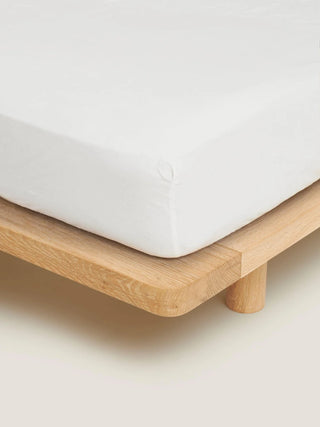Linen Fitted Sheet White