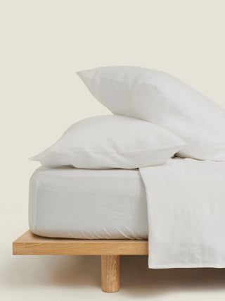 Linen European Pillowcase Set White
