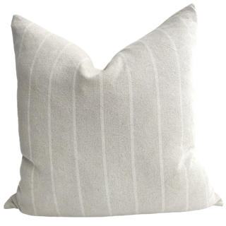 Irish Striped Cushion| Natural & White