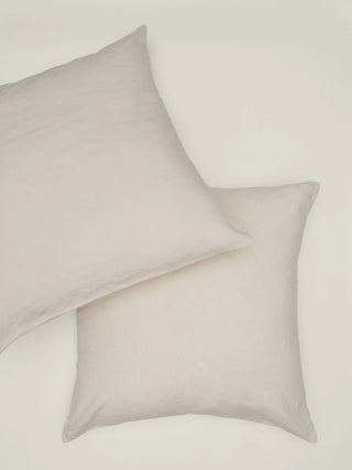 Linen European Pillowcase Set Cream