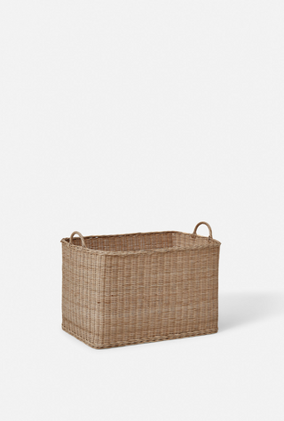 Rectangle Rattan Basket Brown