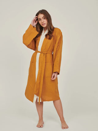 Linen Robe | Clay