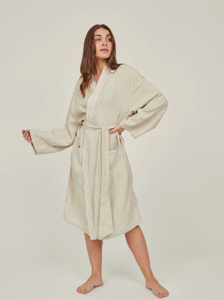 Linen Robe | Cream