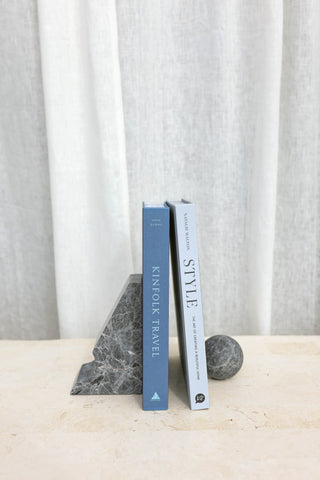 Luna Sculpted Bookend | Tundra Grey