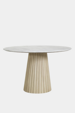 Round Marble-Top Dining Table