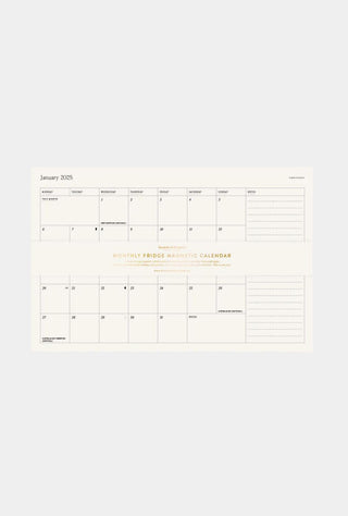 2025 Monthly Fridge Magnetic Calendar