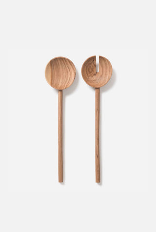 Olive Wood Salad Servers S/2