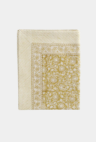 Cotton Tablecloth Margerita Yellow Olive