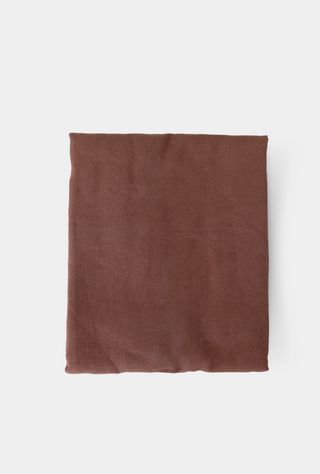 Linen Tablecloth Chocolate