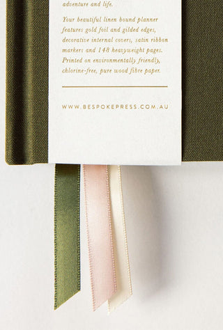 2025 Petite Linen Bound Planner - Hunter Green