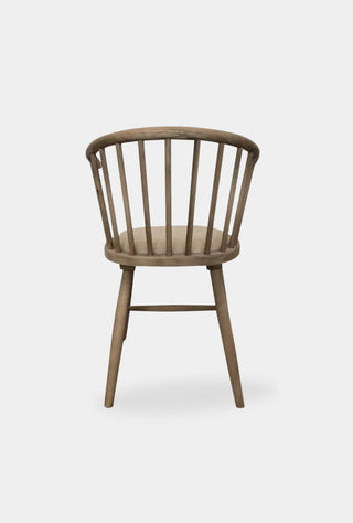 Round Curved Strip Back Elm Dining Chair Natural