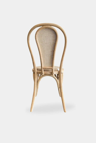 Round Rattan Back Elm Chair Natural