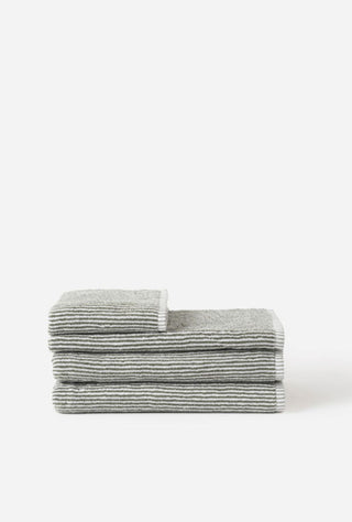 Stripe Cotton Towel Olive & White