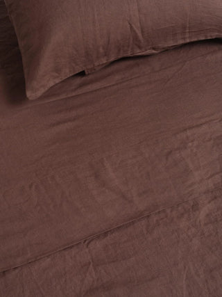 Linen Pillowcase Set | Chocolate