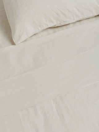 Linen Flat Sheet Cream