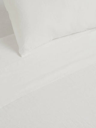 Standard Linen Pillowcase Set White
