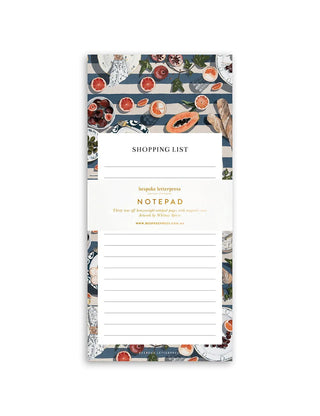 Blue Stripe Shopping List DL Notepad