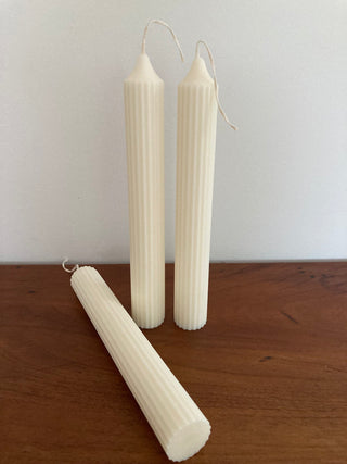 Fluted Candlestick Column Soy Pillar