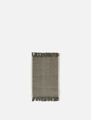 Cotton Mat Olive & Natural