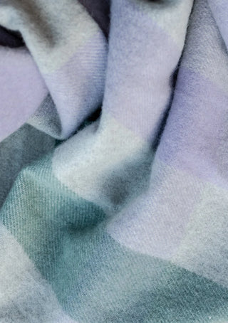 Recycled Wool Picnic Blanket | Sage Gradient Gingham