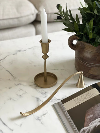 Raine Taper Gold Candleholder