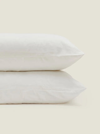 Standard Linen Pillowcase Set White