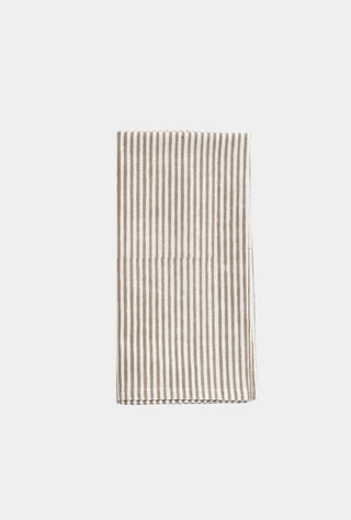 Cotton Napkin Stripe Light Brown