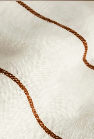 Linen Pillowcase Set Cedar Stripe