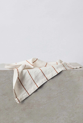 Linen Table Napkins Cedar Stripe