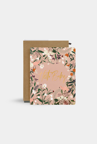 Hello Baby - Pink Greeting Card