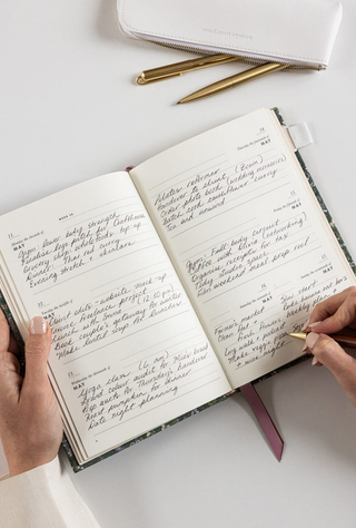 2026 Petite Linen Bound Planner - Summer Perennials