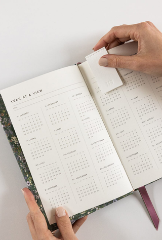 2026 Petite Linen Bound Planner - Summer Perennials
