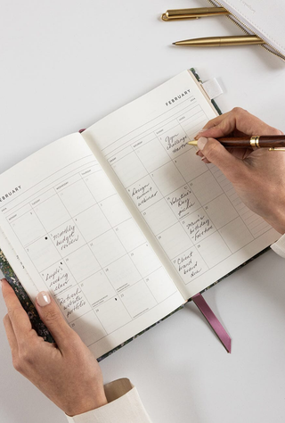 2026 Petite Linen Bound Planner - Summer Perennials