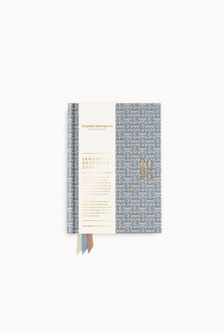 2026 Day to a Page Linen Bound Planner - Frost Bramble
