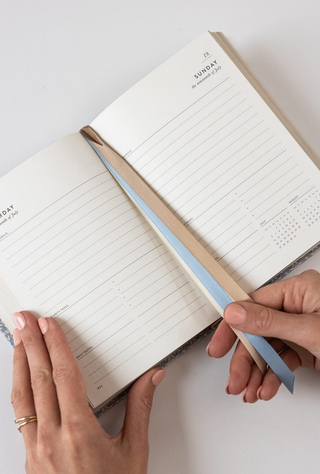 2026 Day to a Page Linen Bound Planner - Frost Bramble