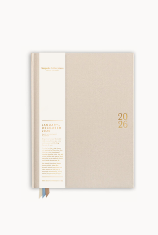 2026 Daily Vertical Appointment Planner Latte