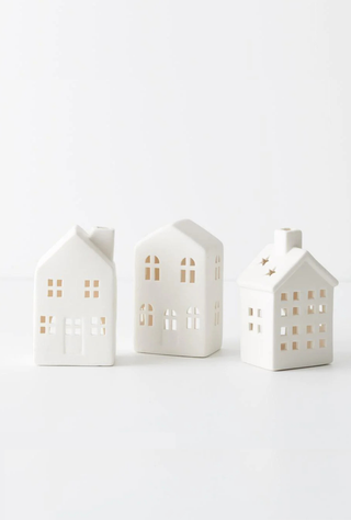 Candle Holder Assorted Village 3-Set