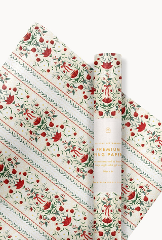 Gift Wrap Roll Festive Florals