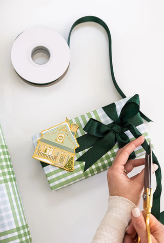 Gift Wrap Roll Nordic Blue Check