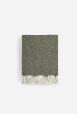 Mosman Throw Merino Wool Olive