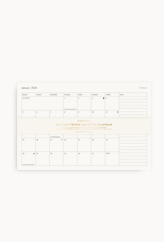 2026 Monthly Fridge Magnetic Calendar
