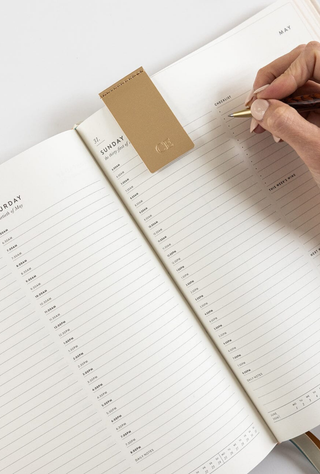 2026 Daily Vertical Appointment Planner Latte