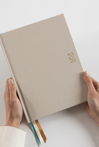 2026 Daily Vertical Appointment Planner Latte