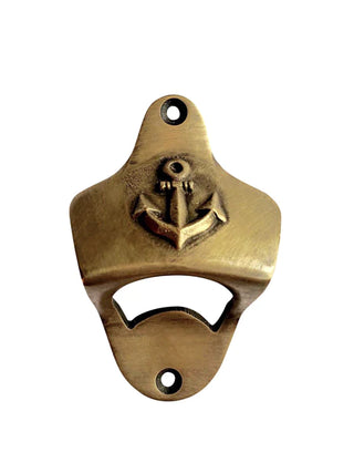 Fixed Anchor Bottle Opener Brass