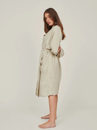 Linen Robe | Cream
