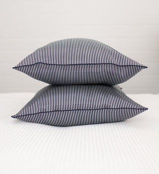 Navy & White Stripe Luxury Silk Pillowcase