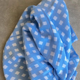 Cotton Gingham Baby Swaddle