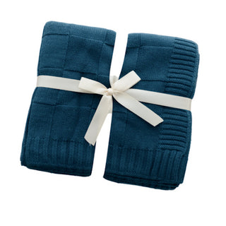 Cotton Knit Baby Blanket- Sea Glass 100x75cm