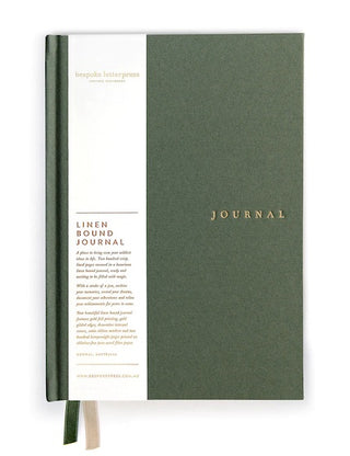 Linen Bound Journal- Olive